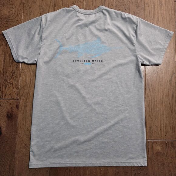 Southern Marsh Pocket T Shirt Gray Short Sleeve Mens Size Medium - Picture 4 of 7